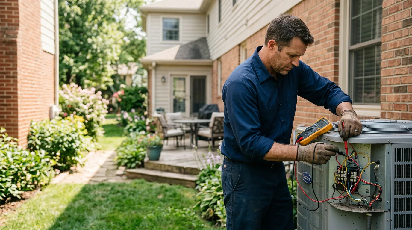 HVAC technician working near Leominster, MA